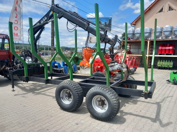 Remorca forestiera / Remorca lemne cu macara - Image 3