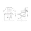 Scaun tractor rosu reglaj triplu cu amortizor UTB U-445 si U-650 - Image 5