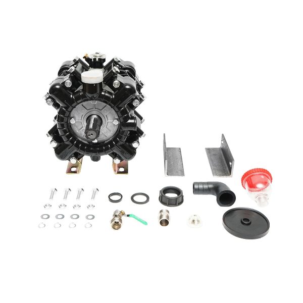 Pompa diafragmatica cu 4 membrane Z=6/8,4mm debit 120 L/min 25 bar pentru erbicidator (compatibila model polonez) - imagine 2