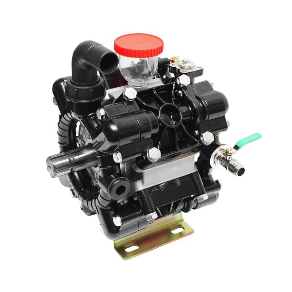 Pompa diafragmatica cu 4 membrane Z=6/8,4mm debit 120 L/min 25 bar pentru erbicidator (compatibila model polonez) - imagine 3