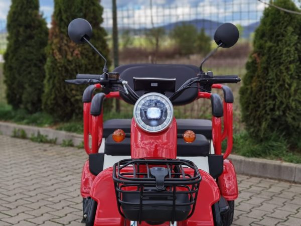 Triciclu electric Breckner TRAVEL rosu 1000W 60V20Ah- FARA PERMIS - Image 2