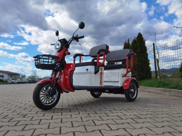 Triciclu electric Breckner TRAVEL rosu 1000W 60V20Ah- FARA PERMIS - Image 4