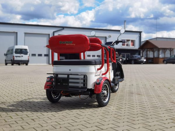Triciclu electric Breckner TRAVEL rosu 1000W 60V20Ah- FARA PERMIS - Image 6
